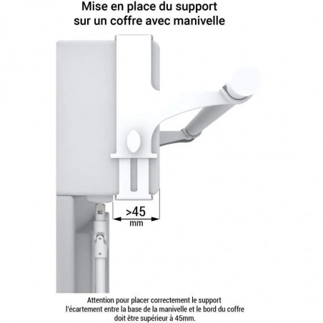 Support de tringle à rideau pour coffre de volet roulant, 2 pièces.