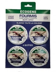 Boîte d\'appât fourmis ECOGENE pro, 4 pièces.