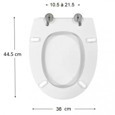 Abattant pour wc ALLIA City, Desirade, SELLES Royan 2 dito, coloris blanc