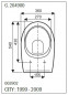 Asiento inodoro ALLIA City, Desirade, SELLES Royan 2 dito, blanco