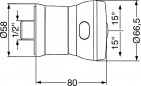 Douchette latérale orientable hydromassante HANSADUOJET S, chromé/or