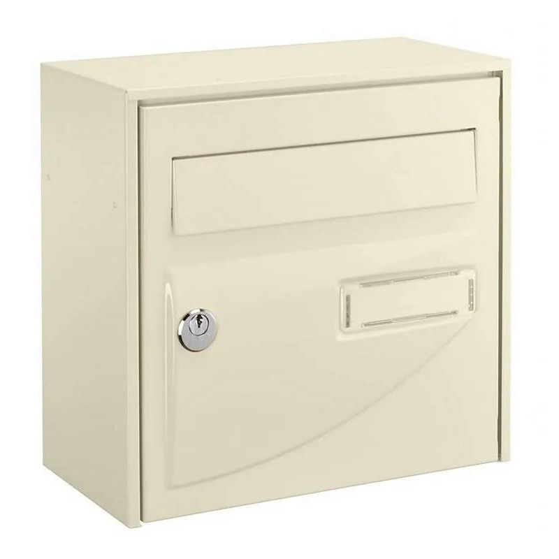 Probat compact stone-tone mailbox.