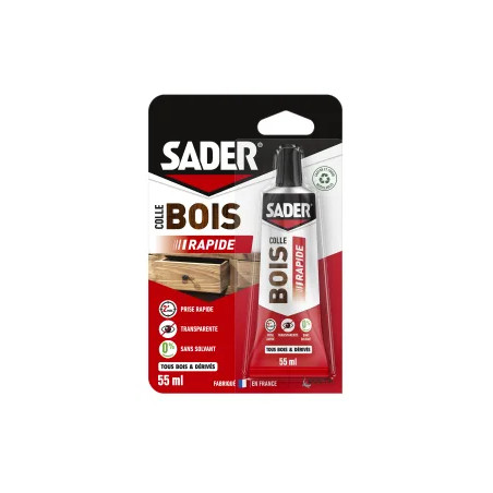 Colle bois rapide, tube de 55ml. 