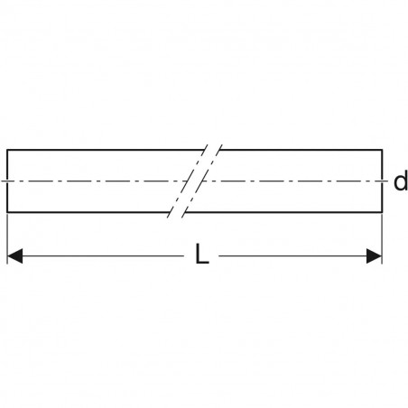 Rallonge de coude de chasse pour WC suspendus Geberit, diamètre 45 mm, longueur 1 m