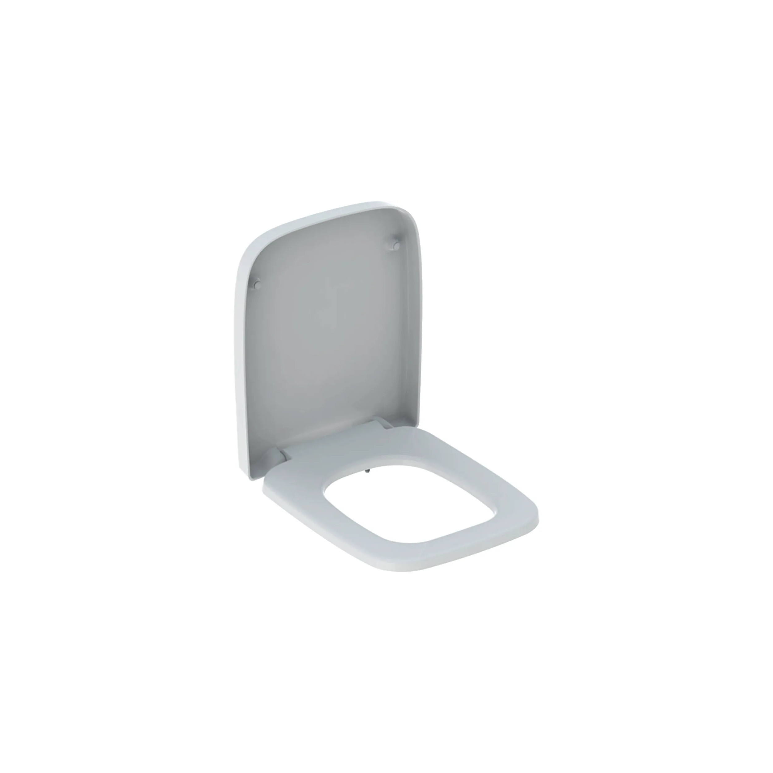 Abattant WC Geberit RENOVA PLAN forme rectangulaire, fixation par le dessus, blanc brillant