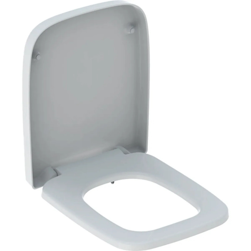 Abattant WC Geberit RENOVA PLAN forme rectangulaire, fixation par le dessus, blanc brillant