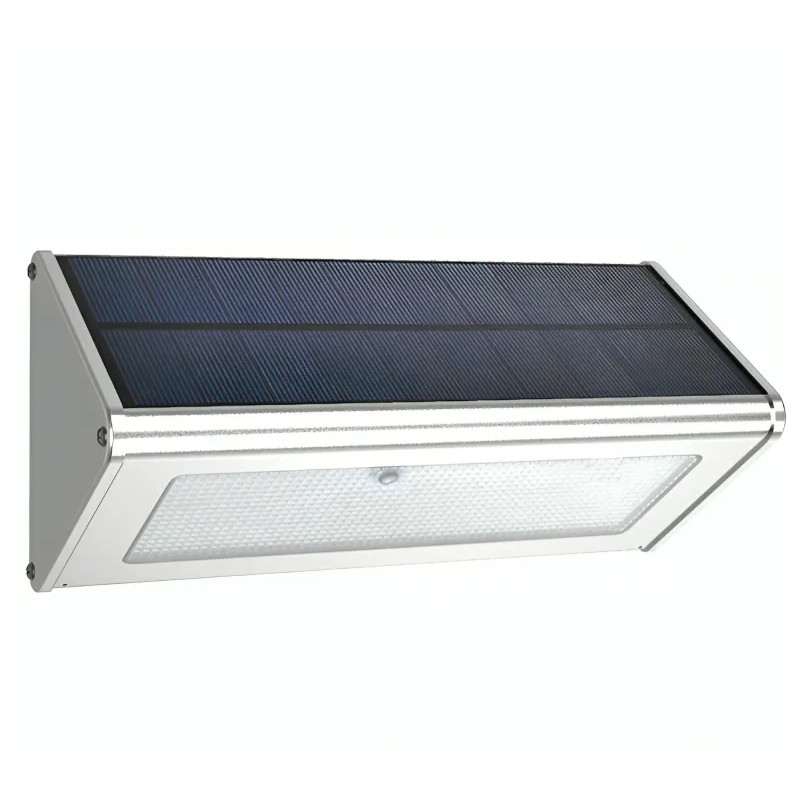 Aplique solar IP44, luz exterior con detector de movimiento, 450 Lm