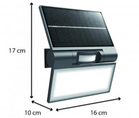 Applique solaire IP44, éclairage extérieur 400Lm 6500K A++, détecteur de mouvement