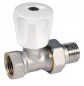 Straight, manual, screw-in radiator valve, A range 12X17 (3/8") iron tube