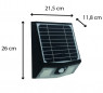 Applique solaire éclairage extérieur détecteur de mouvement IP65, 700Lm 4000K