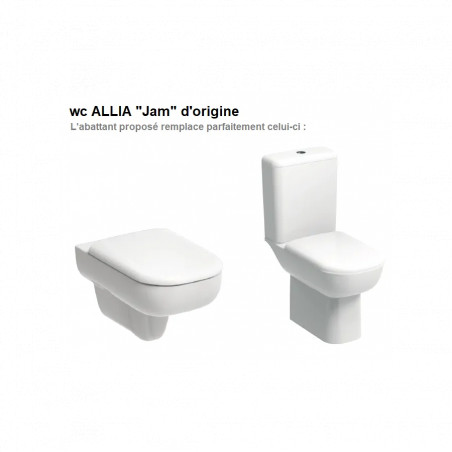 Abattant pour wc de marque ALLIA, modèle Jam.