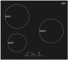 3-zone induction cooktop, touch-sensitive buttons.