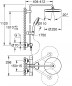 TEMPESTA SYSTEM 250 shower column with thermostatic mixer