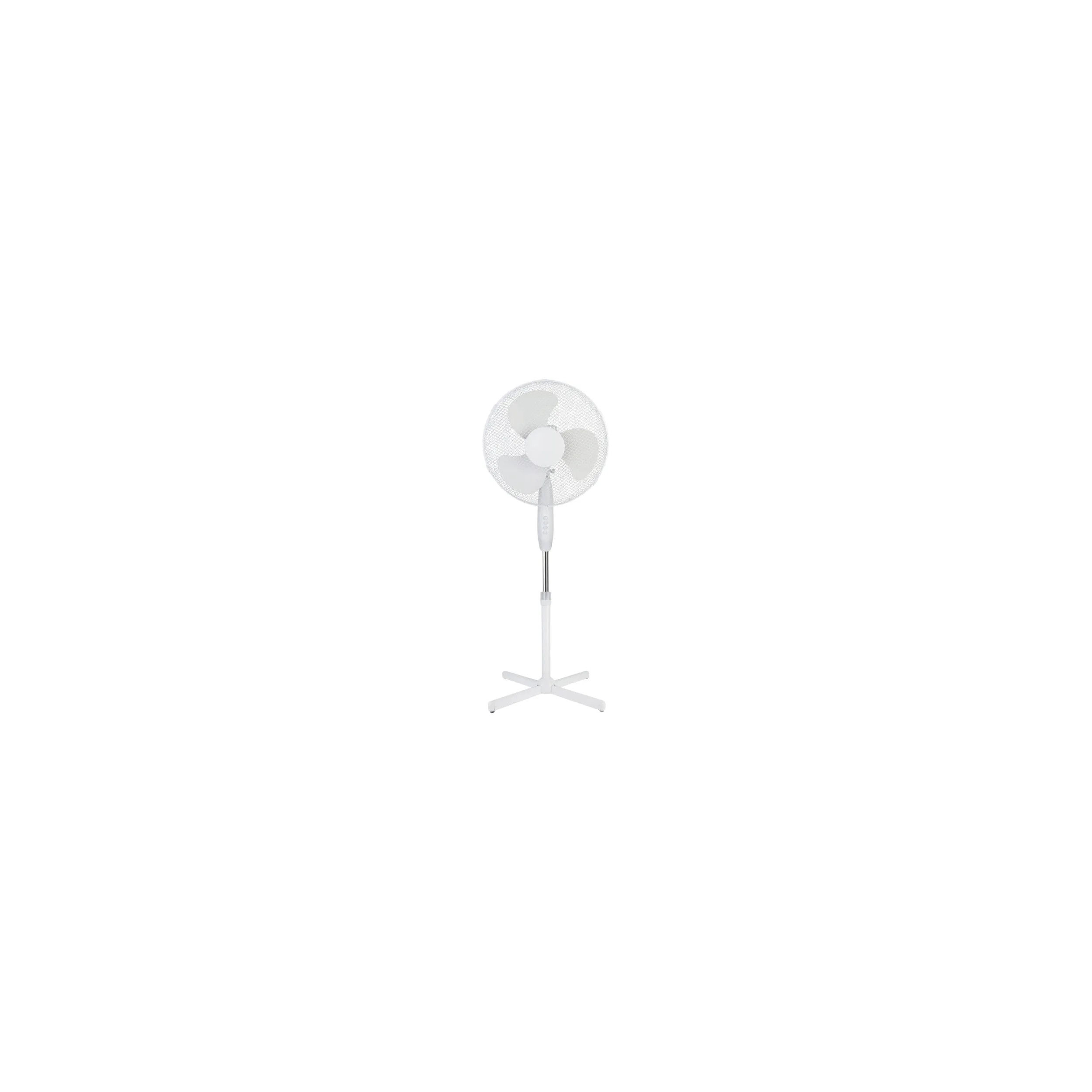 Ventilateur sur pied oscillant 3 vitesses, 40 cm, 55 W, blanc