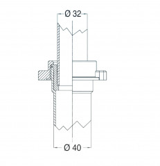 Flexible PVC reduction 40x32 mm for LIRA sink trap outlet