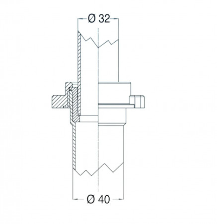 Réduction souple en PVC 40x32 mm pour sortie de siphon d\'évier LIRA