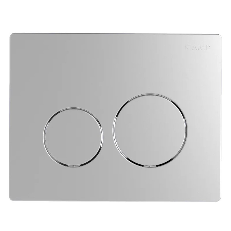 Concealed WC control panel SIAMP Ingenio double volume, matt chrome-plated