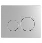 Concealed WC control panel SIAMP Ingenio double volume, matt chrome-plated