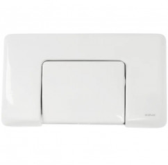 Plaque de commande murale WC encastré Regiplast, simple touche blanche