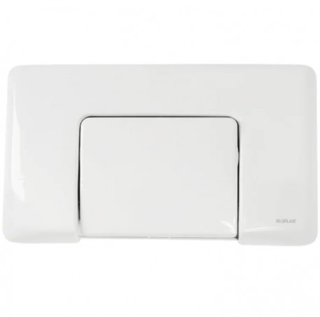 Plaque de commande murale WC encastré Regiplast, simple touche blanche