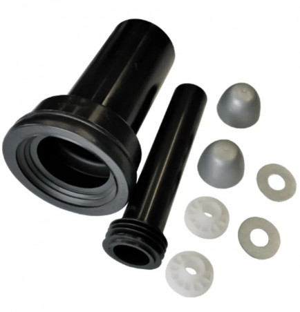 Suspended WC kit 90 mm drain and 45 mm supply, L. 230 mm