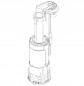 Pneumatic mechanism for surface-mounted and concealed WC cisterns, single flow