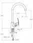 Miscelatore per lavello alto "New fly", altezza 342 mm