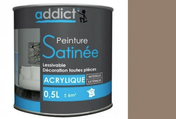 Peinture acrylique multi supports, galet satin, 0,5 litre.