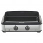 2-burner gas griddle Enosign 65 enamelled cast iron, marine stainless steel