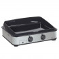 2-burner gas griddle Enosign 65 enamelled cast iron, marine stainless steel