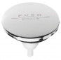 Stainless steel quick-clac bathtub valve.