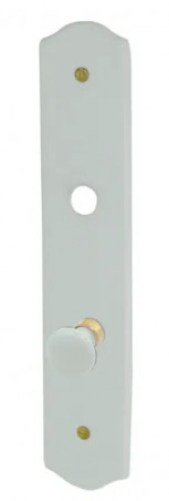 Single white porcelain plate with oval locking knob.