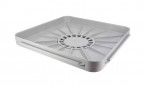 PVC siphonic tray 40 x 40 cm with adapter, light grey