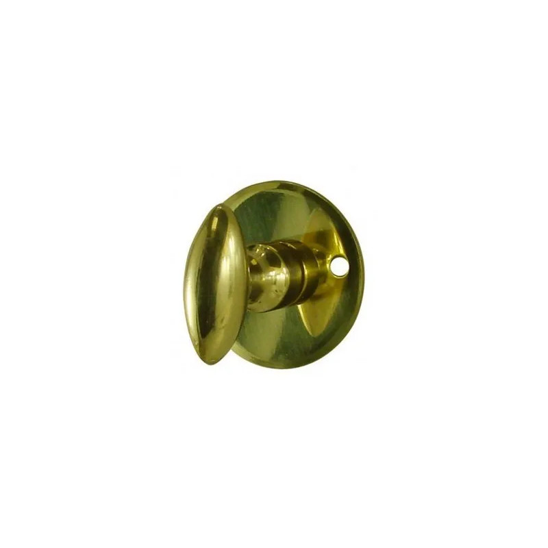 Set of polished brass locking/unlocking rosettes.