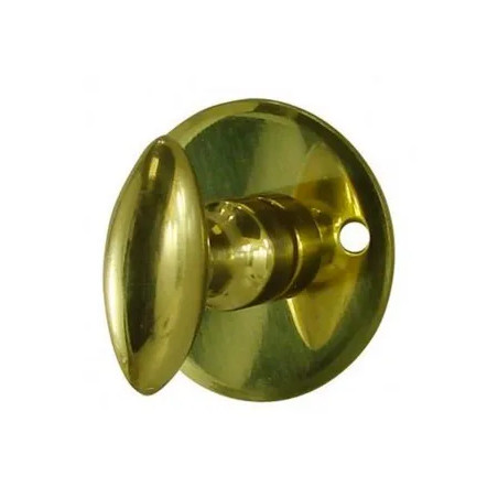 Set of polished brass locking/unlocking rosettes.