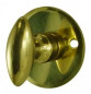 Set of polished brass locking/unlocking rosettes.