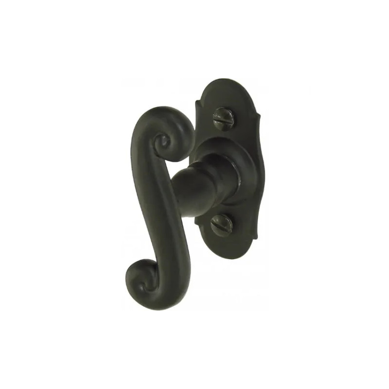 Black iron Coq window knob.