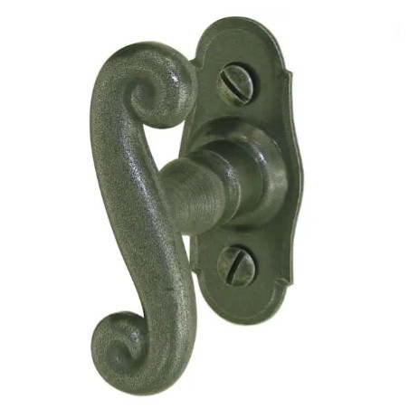 Grey iron Coq window knob.