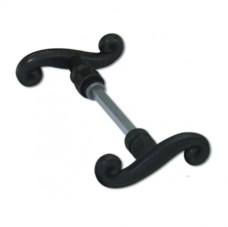 Black iron Cévennes double knob.