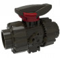 Double union ball valve PVC HTA diameter 20mm.