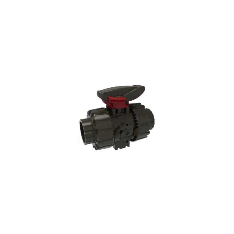 Double union ball valve PVC HTA diameter 32mm.