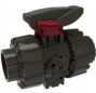 Double union ball valve PVC HTA diameter 32mm.