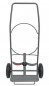 Bare cart for oxygen and acetylene cylinders.