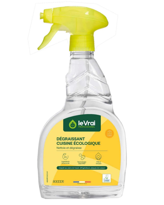 Desengrasante de cocina ecológico en spray de 750 ml.