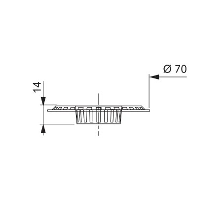 Grille anti-déchets diamètre 70mm pour évier.