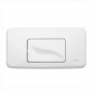 GALA white wall-mounted control panel for single flush-mounted WCs