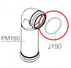 Joint pipe WC coudée d'évacuation P190 REGIPLAST bâti-support encastré