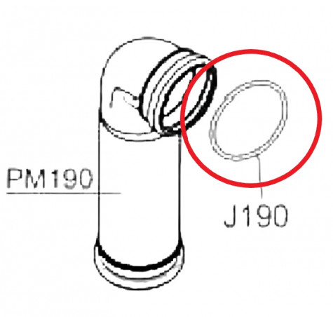 Joint pipe WC coudée d'évacuation P190 REGIPLAST bâti-support encastré