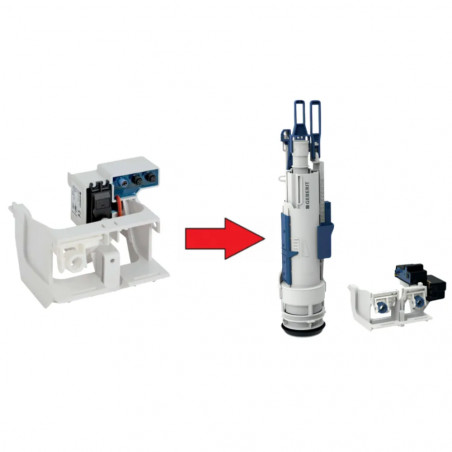 Mécanisme WC et commande électronique Geberit pour Sigma 12 cm, double touche