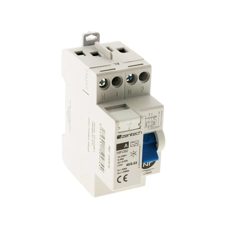 Differential switch 30mA, amperage 40A, screw type A.